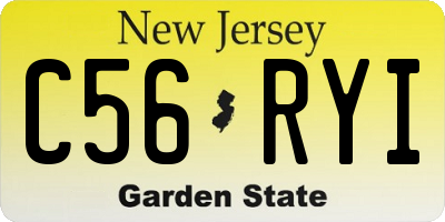NJ license plate C56RYI