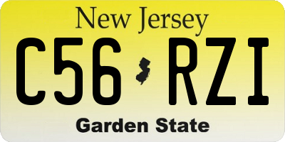 NJ license plate C56RZI