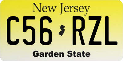 NJ license plate C56RZL