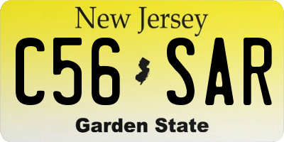 NJ license plate C56SAR