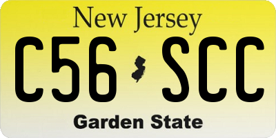 NJ license plate C56SCC