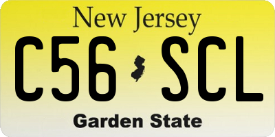 NJ license plate C56SCL