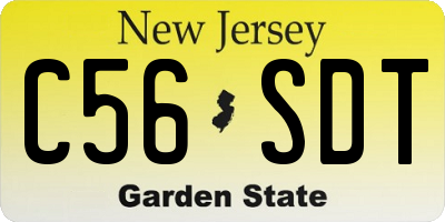 NJ license plate C56SDT
