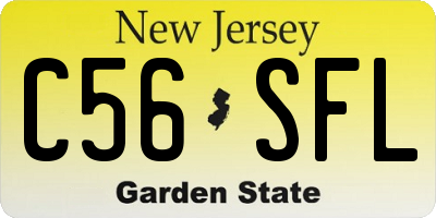 NJ license plate C56SFL