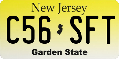 NJ license plate C56SFT