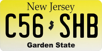 NJ license plate C56SHB