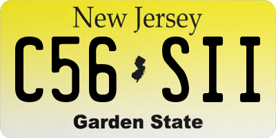 NJ license plate C56SII