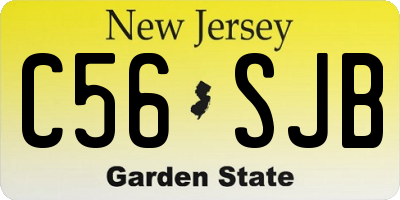NJ license plate C56SJB