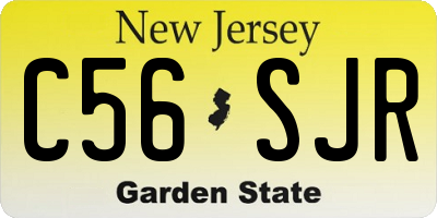 NJ license plate C56SJR