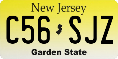 NJ license plate C56SJZ