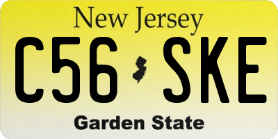 NJ license plate C56SKE