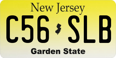 NJ license plate C56SLB