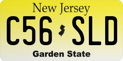 NJ license plate C56SLD