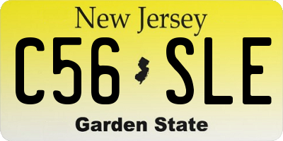 NJ license plate C56SLE