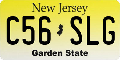 NJ license plate C56SLG