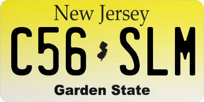 NJ license plate C56SLM