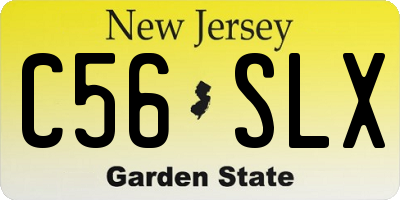 NJ license plate C56SLX