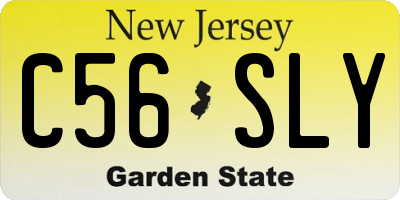 NJ license plate C56SLY