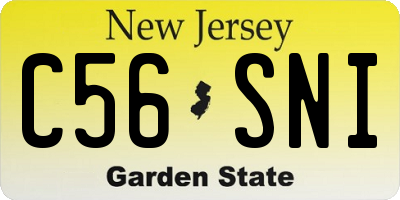 NJ license plate C56SNI