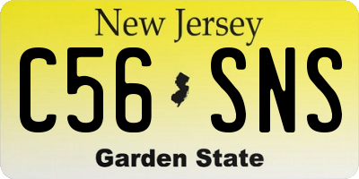 NJ license plate C56SNS