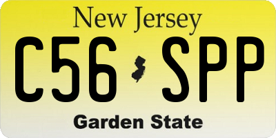 NJ license plate C56SPP