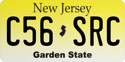 NJ license plate C56SRC