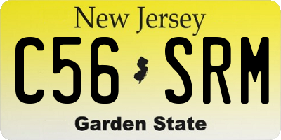 NJ license plate C56SRM