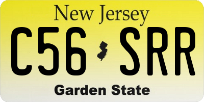 NJ license plate C56SRR
