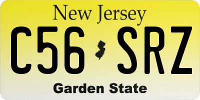 NJ license plate C56SRZ