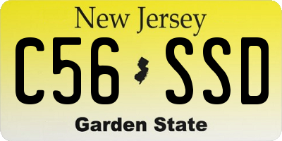 NJ license plate C56SSD