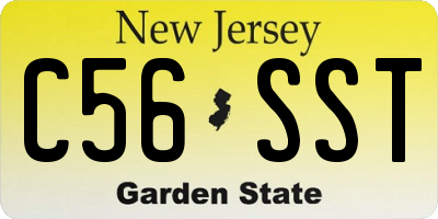 NJ license plate C56SST