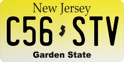 NJ license plate C56STV