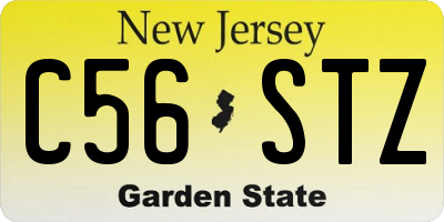 NJ license plate C56STZ