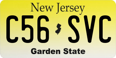 NJ license plate C56SVC