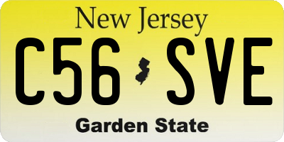 NJ license plate C56SVE