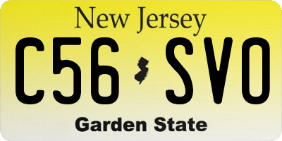 NJ license plate C56SVO