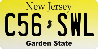 NJ license plate C56SWL