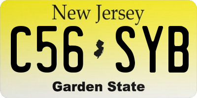 NJ license plate C56SYB