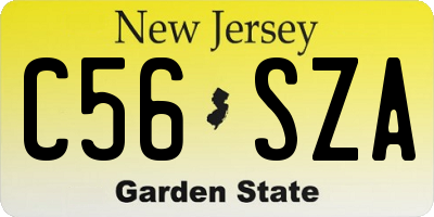 NJ license plate C56SZA