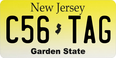 NJ license plate C56TAG