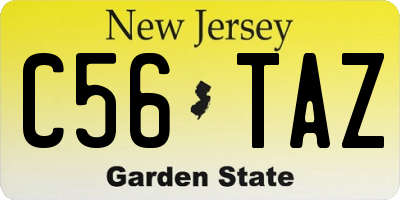 NJ license plate C56TAZ