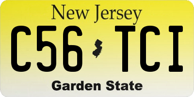 NJ license plate C56TCI