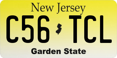 NJ license plate C56TCL