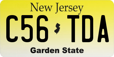 NJ license plate C56TDA