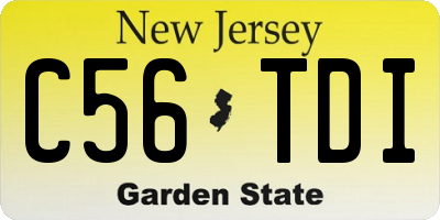 NJ license plate C56TDI