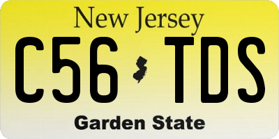 NJ license plate C56TDS