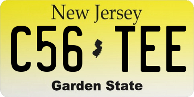 NJ license plate C56TEE