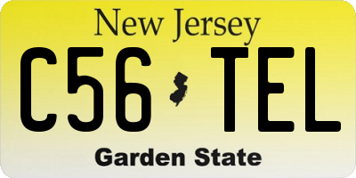 NJ license plate C56TEL