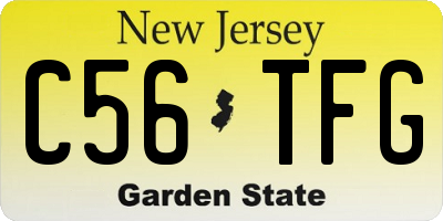 NJ license plate C56TFG