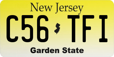 NJ license plate C56TFI